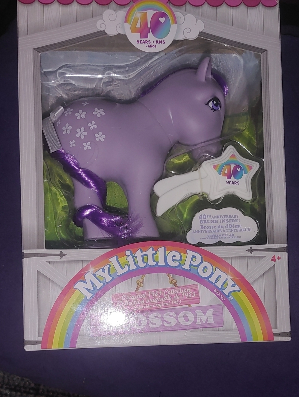My Little Pony Purple Blossom Figure with Shiny Purple Mane